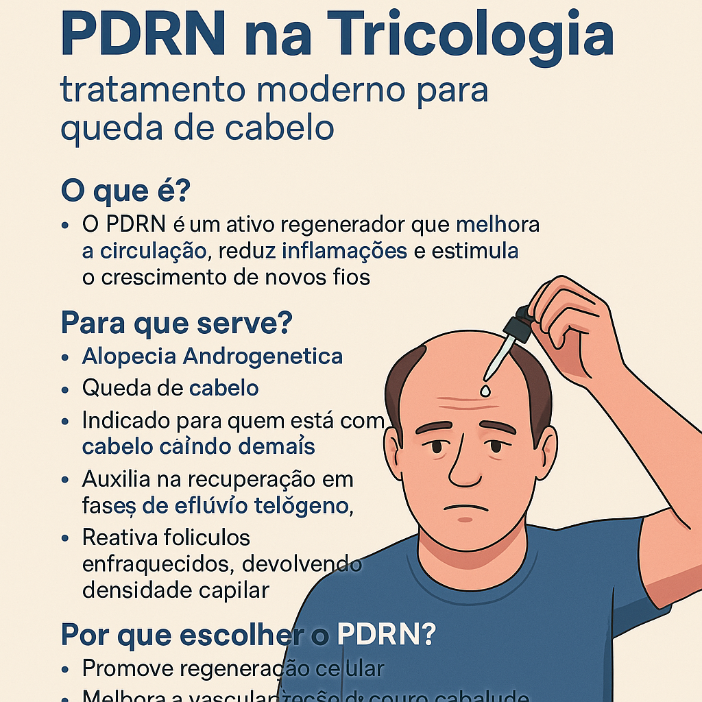 PDRN na Tricologia: o que é e como ajuda no tratamento da queda de cabelo